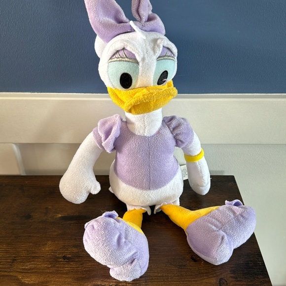 Disney Daisy Duck Purple White & Yellow Plush - Picture 1 of 9